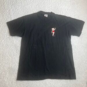 Vintage Betty boop men's black single stitch shirt embroidered 90s L‎